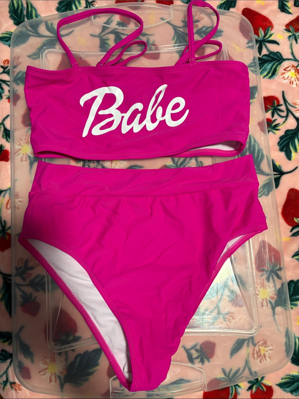 Hot Pink 'Babe' Bikini Set